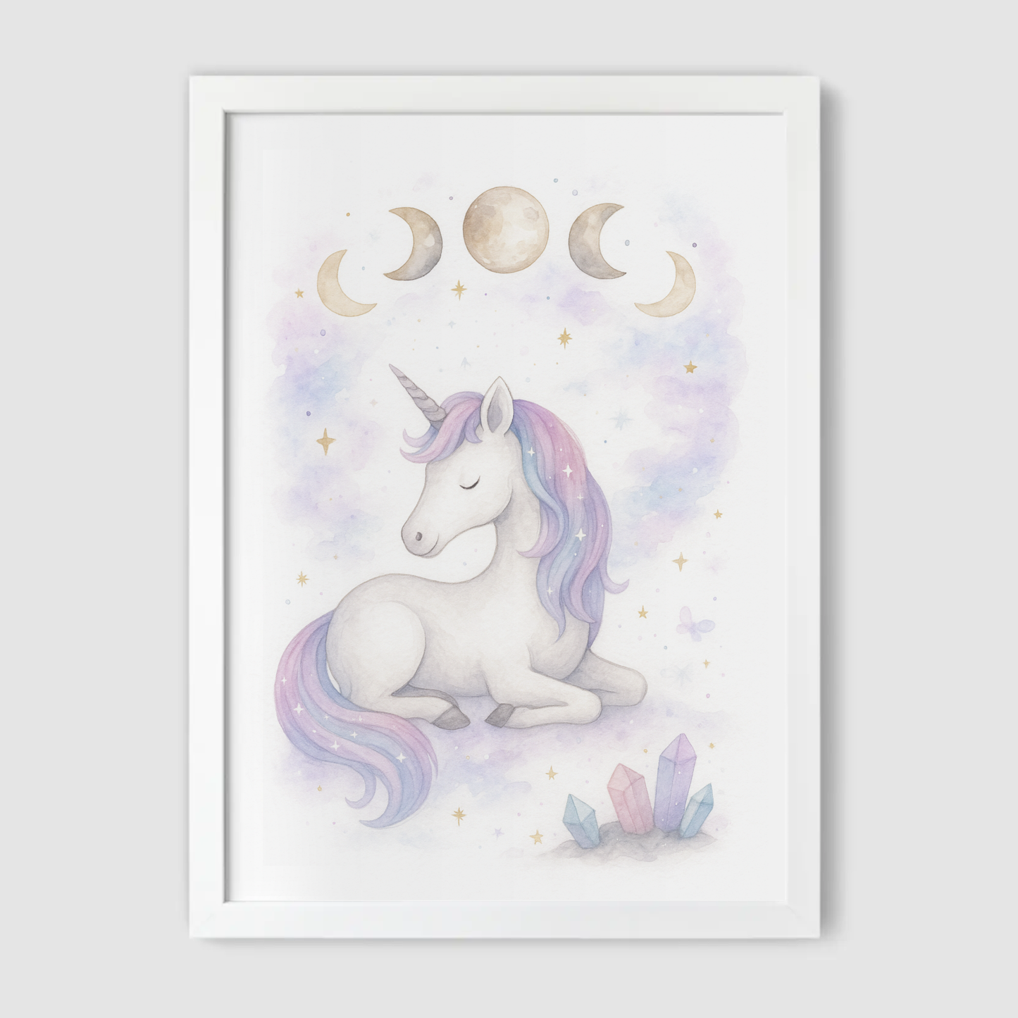 Unicorn Moon Phases Print - Unicorns Collection