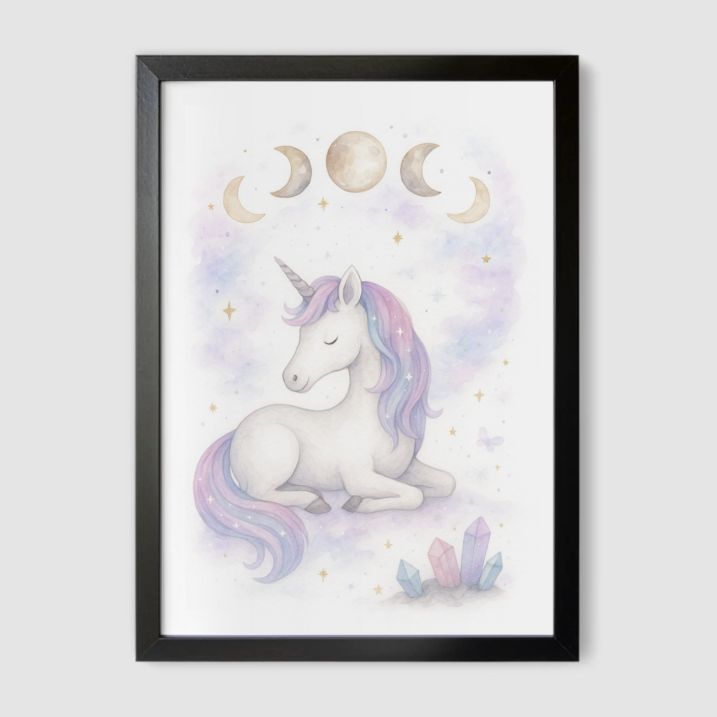 Unicorn Moon Phases Print - Unicorns Collection