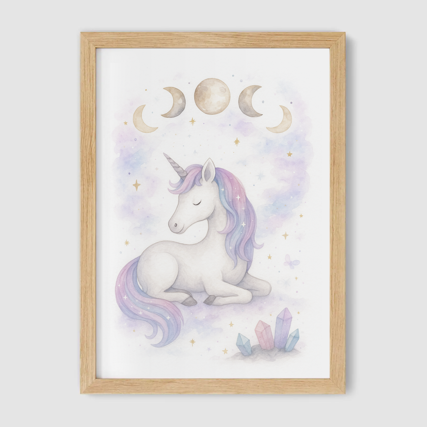 Unicorn Moon Phases Print - Unicorns Collection