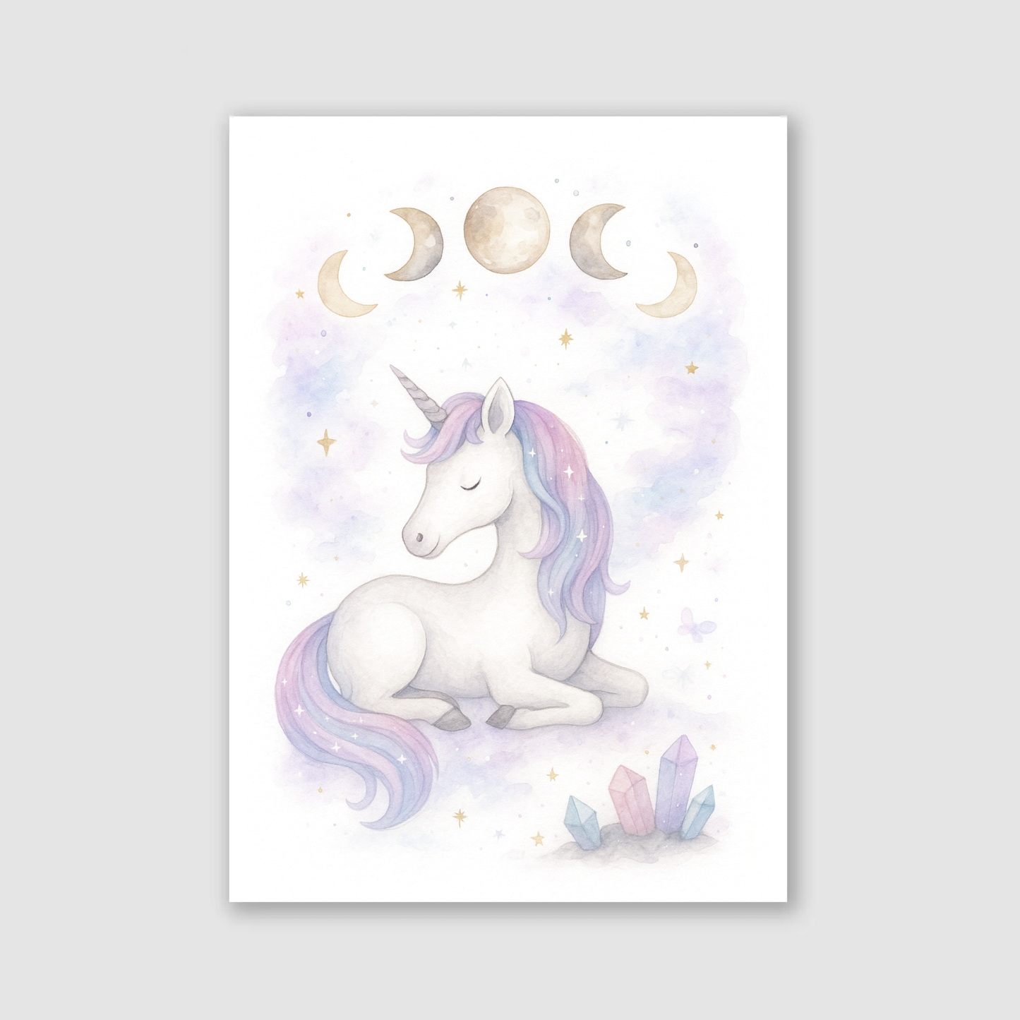 Unicorn Moon Phases Print - Unicorns Collection