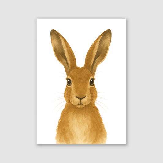 Baby Hare Nursery Print - Woodland Animal Collection