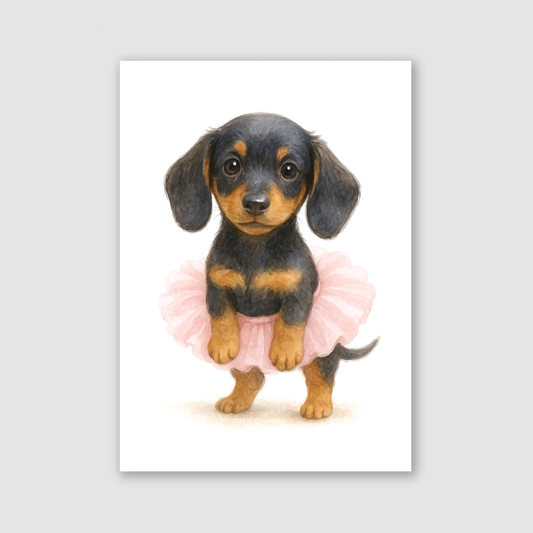 Ballet Dachshund Print - Cute Pets Collection