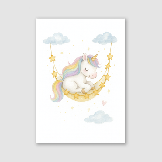 Sleeping Unicorn Print - Unicorns Collection