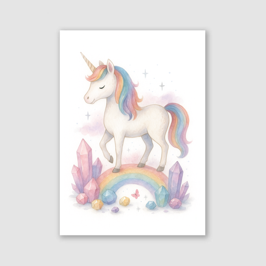 Unicorn Crystals Print - Unicorns Collection