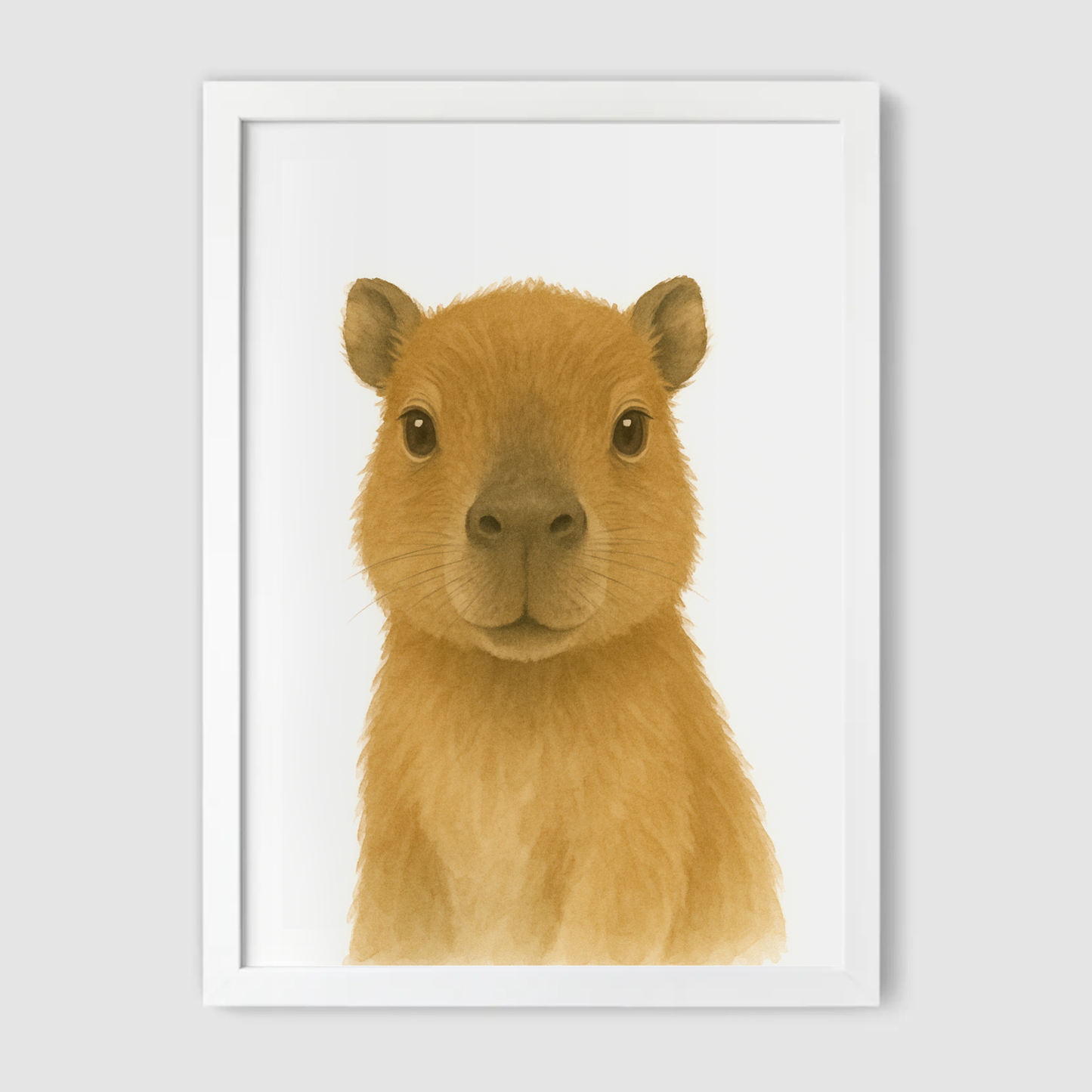 Baby Capybara Nursery Print - Safari Animal Collection