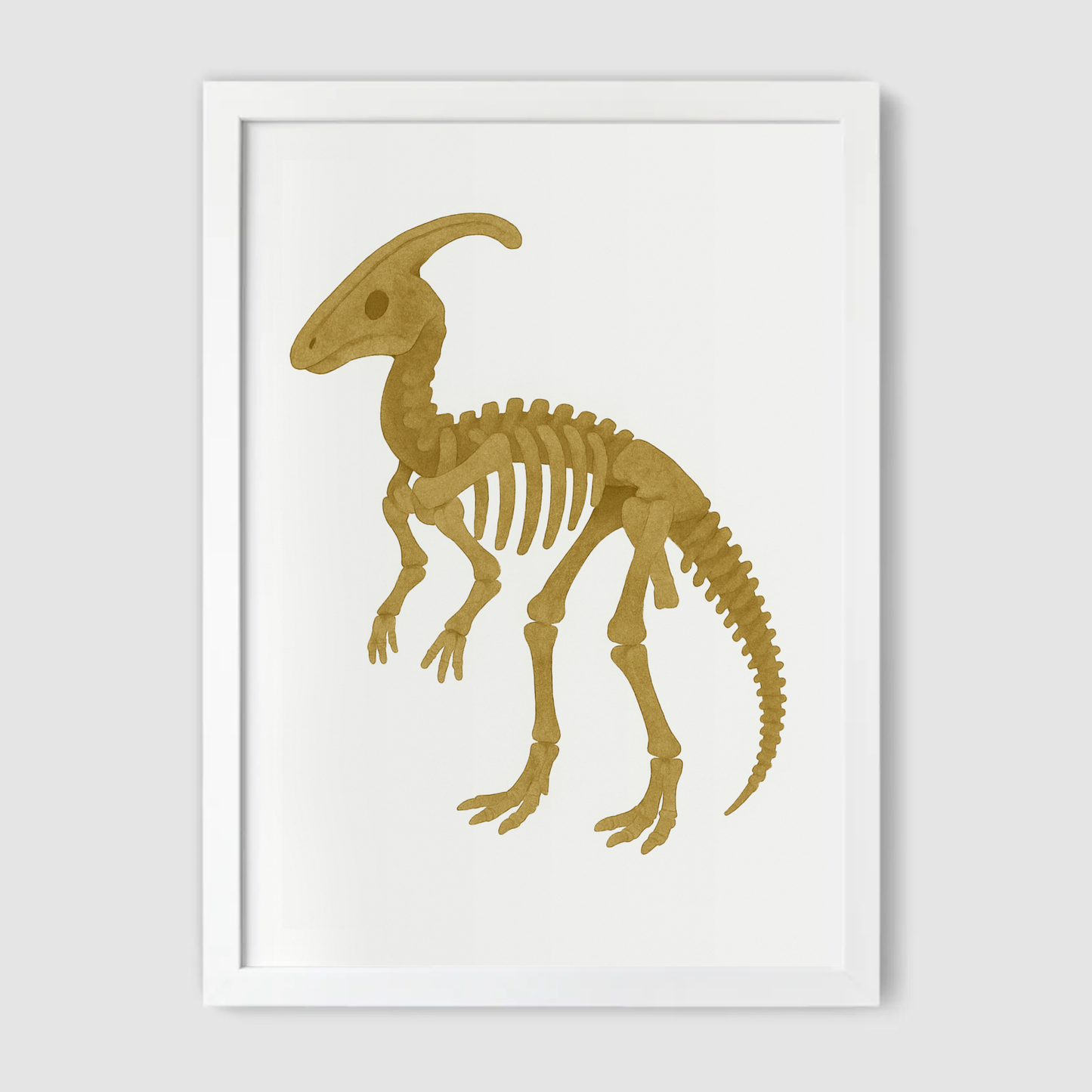 Parasaurolophus Fossil Print - Dinosaur Nursery Collection