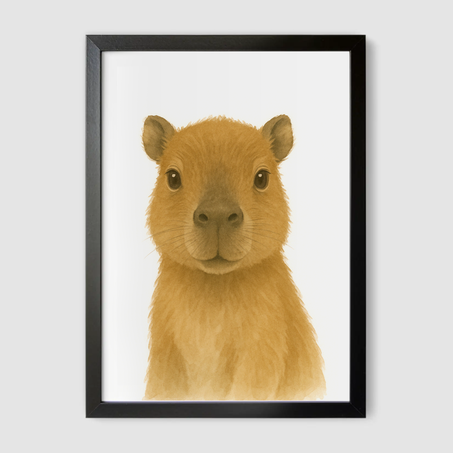 Baby Capybara Nursery Print - Safari Animal Collection