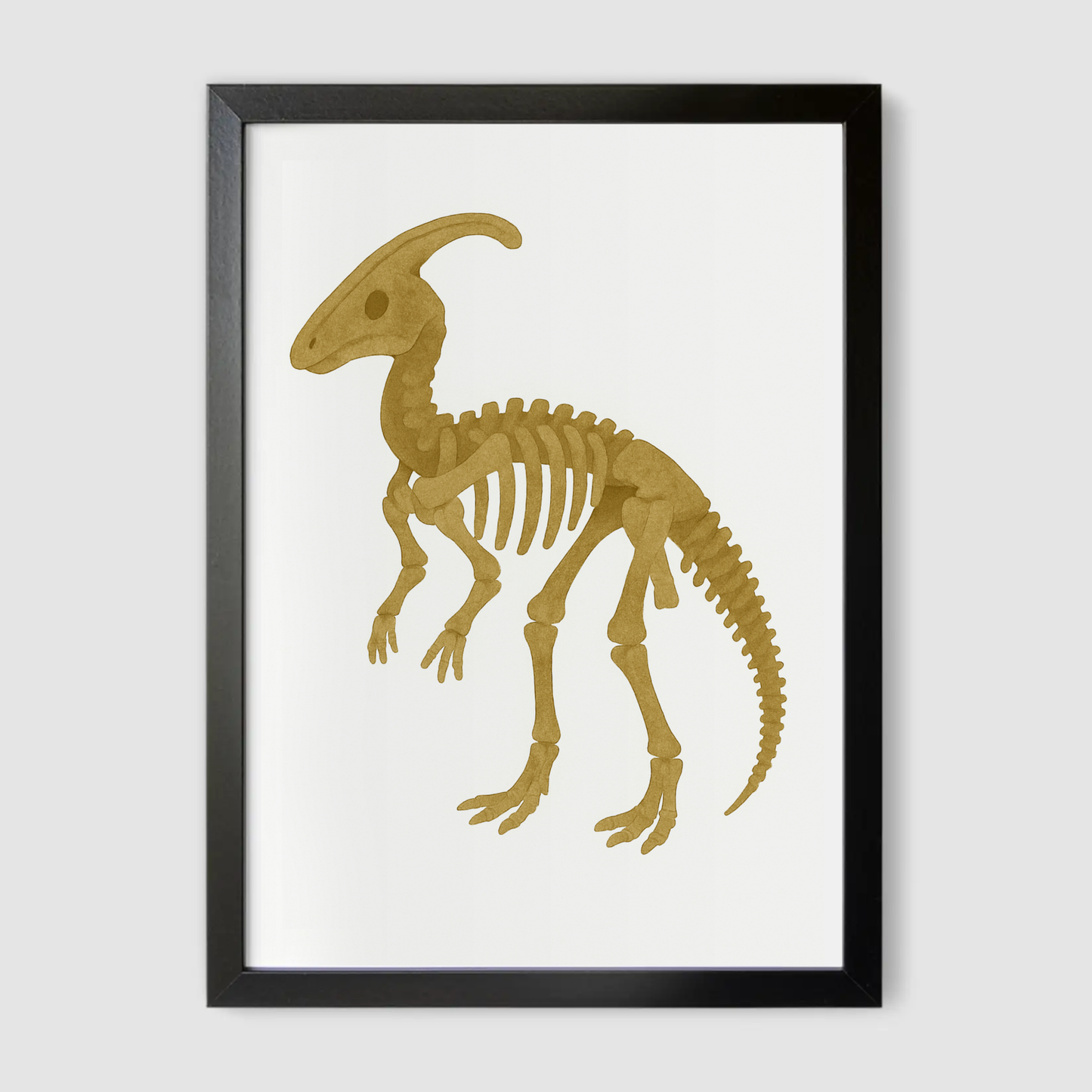 Parasaurolophus Fossil Print - Dinosaur Nursery Collection