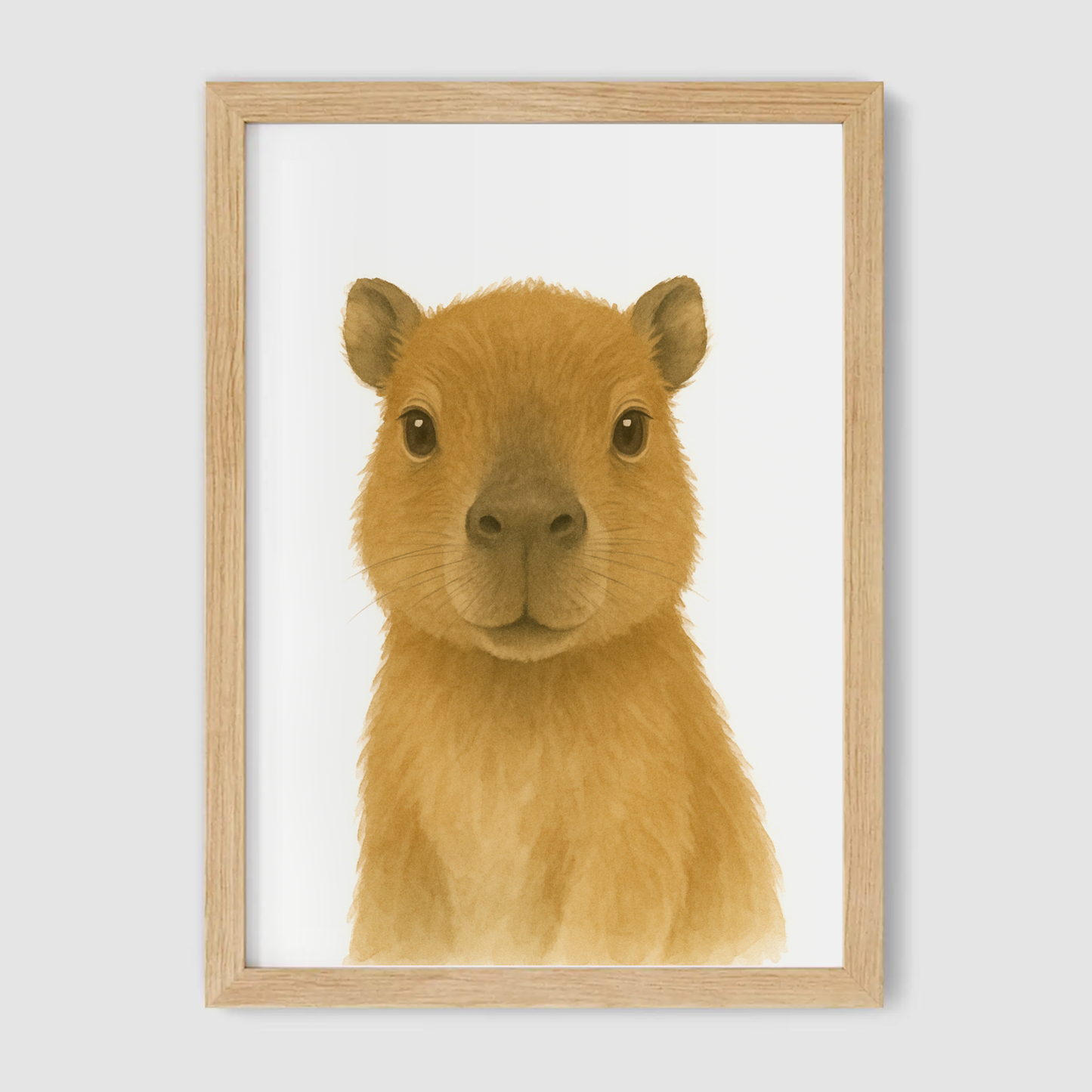Baby Capybara Nursery Print - Safari Animal Collection