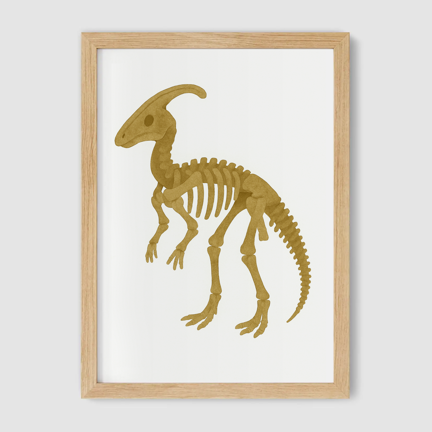 Parasaurolophus Fossil Print - Dinosaur Nursery Collection