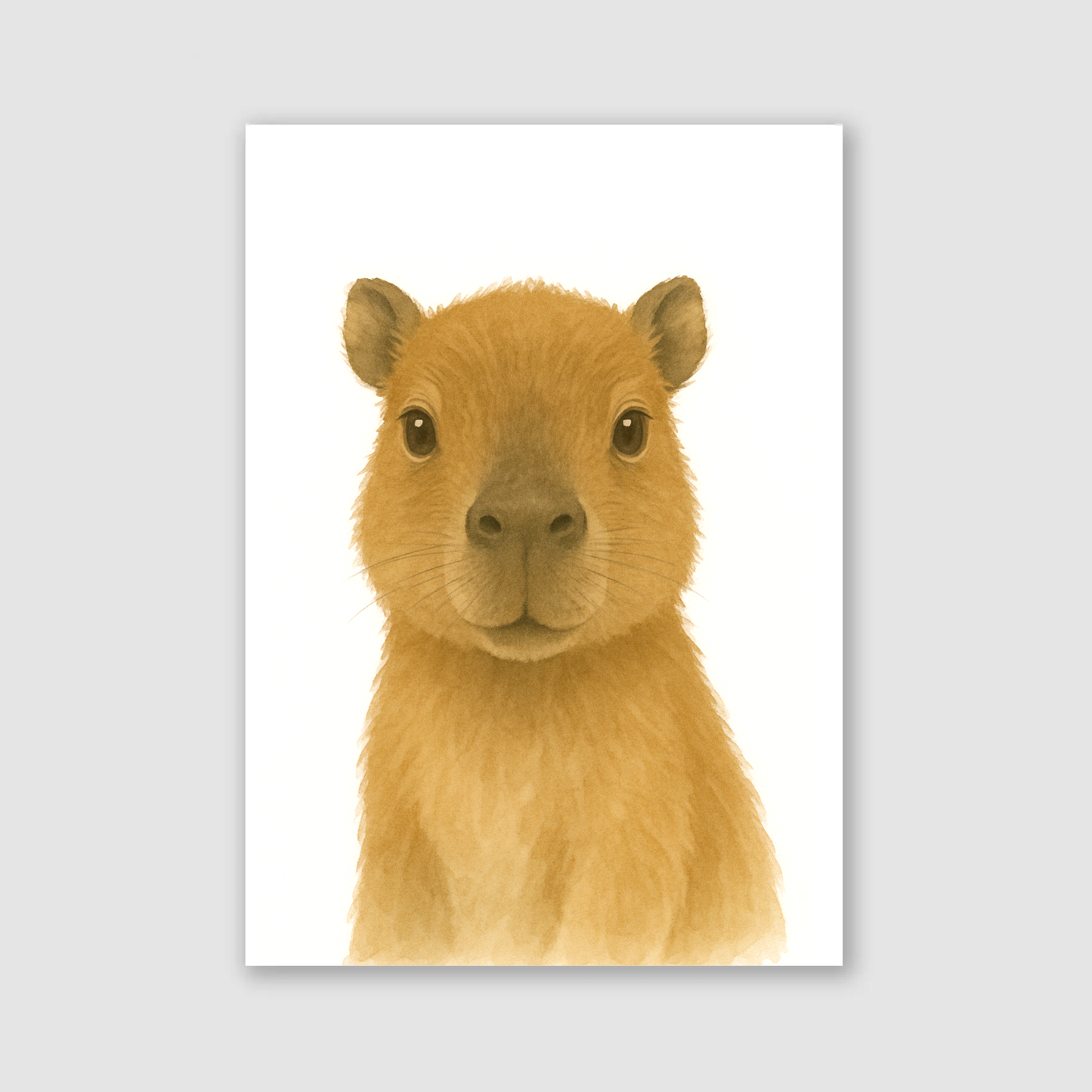 Baby Capybara Nursery Print - Safari Animal Collection