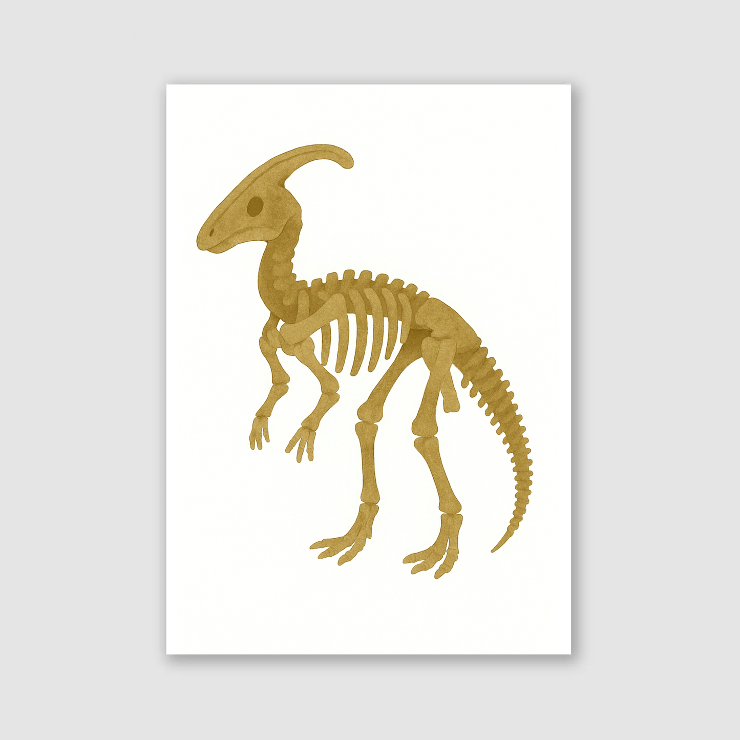 Parasaurolophus Fossil Print - Dinosaur Nursery Collection