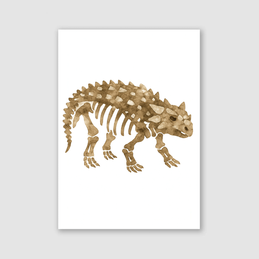 Anklyosaurus Fossil Print - Dinosaur Nursery Collection