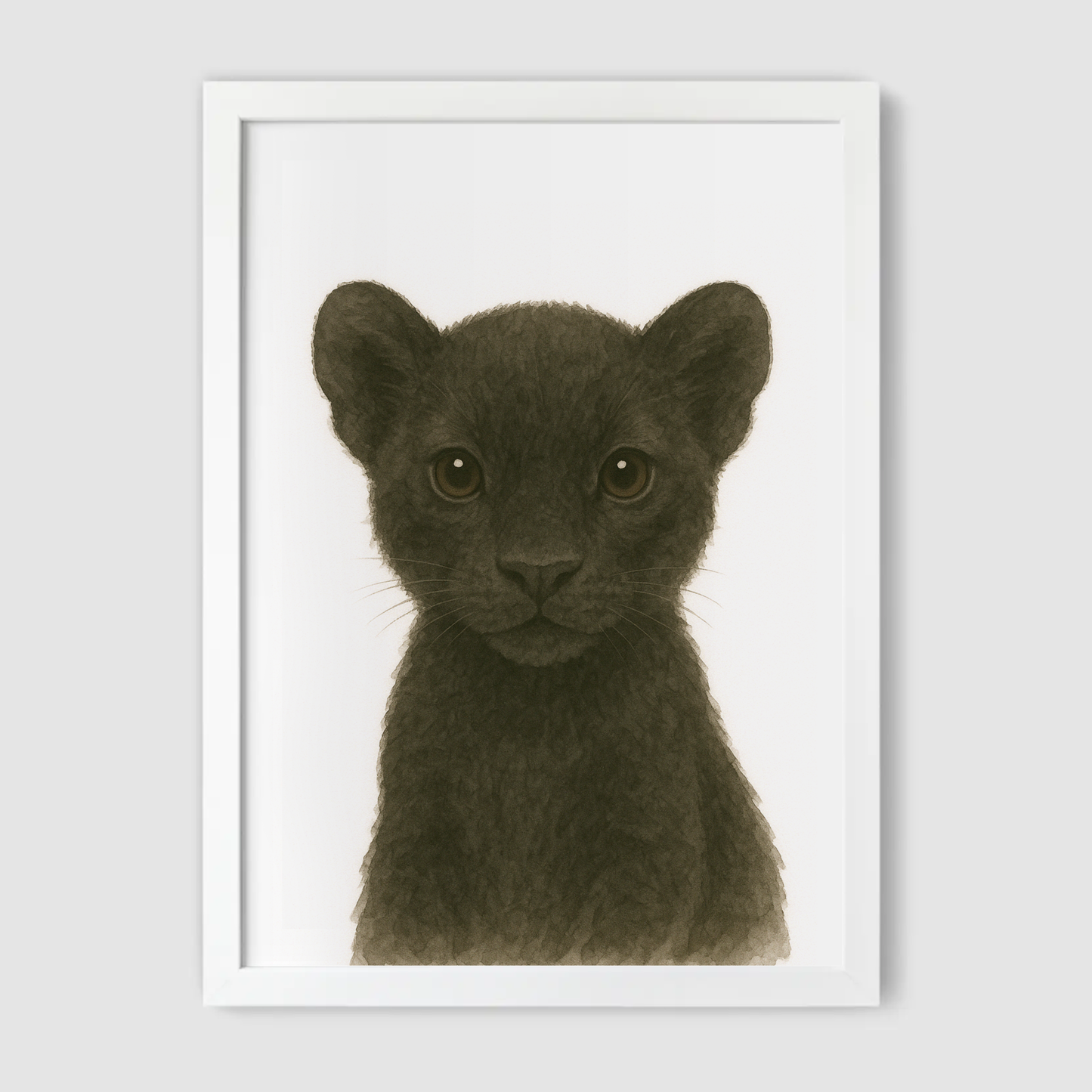 Baby Panther Nursery Print - Safari Animal Collection