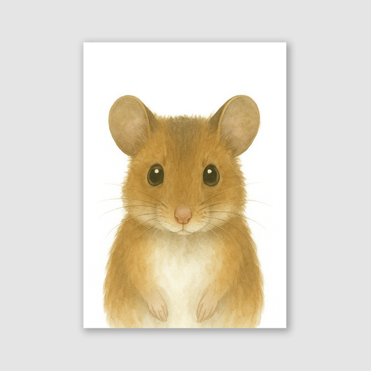Baby Mouse Nursery Print - Woodland Animal Collection