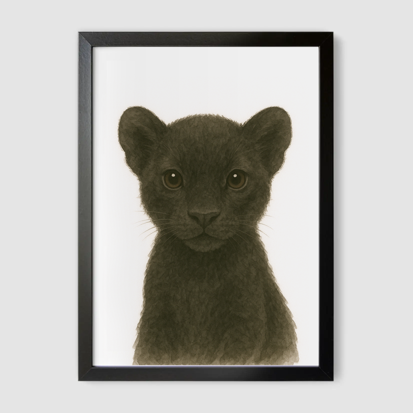 Baby Panther Nursery Print - Safari Animal Collection