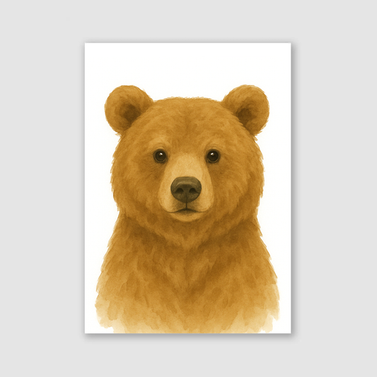 Baby Bear Nursery Print - Woodland Animal Collection