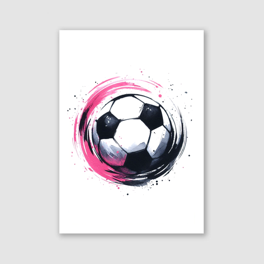 Pink & Black Football Print - Football Collection
