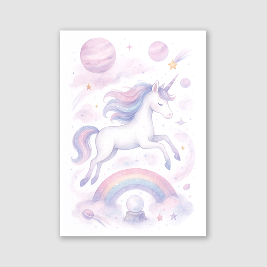 Unicorn Space Print - Unicorns Collection