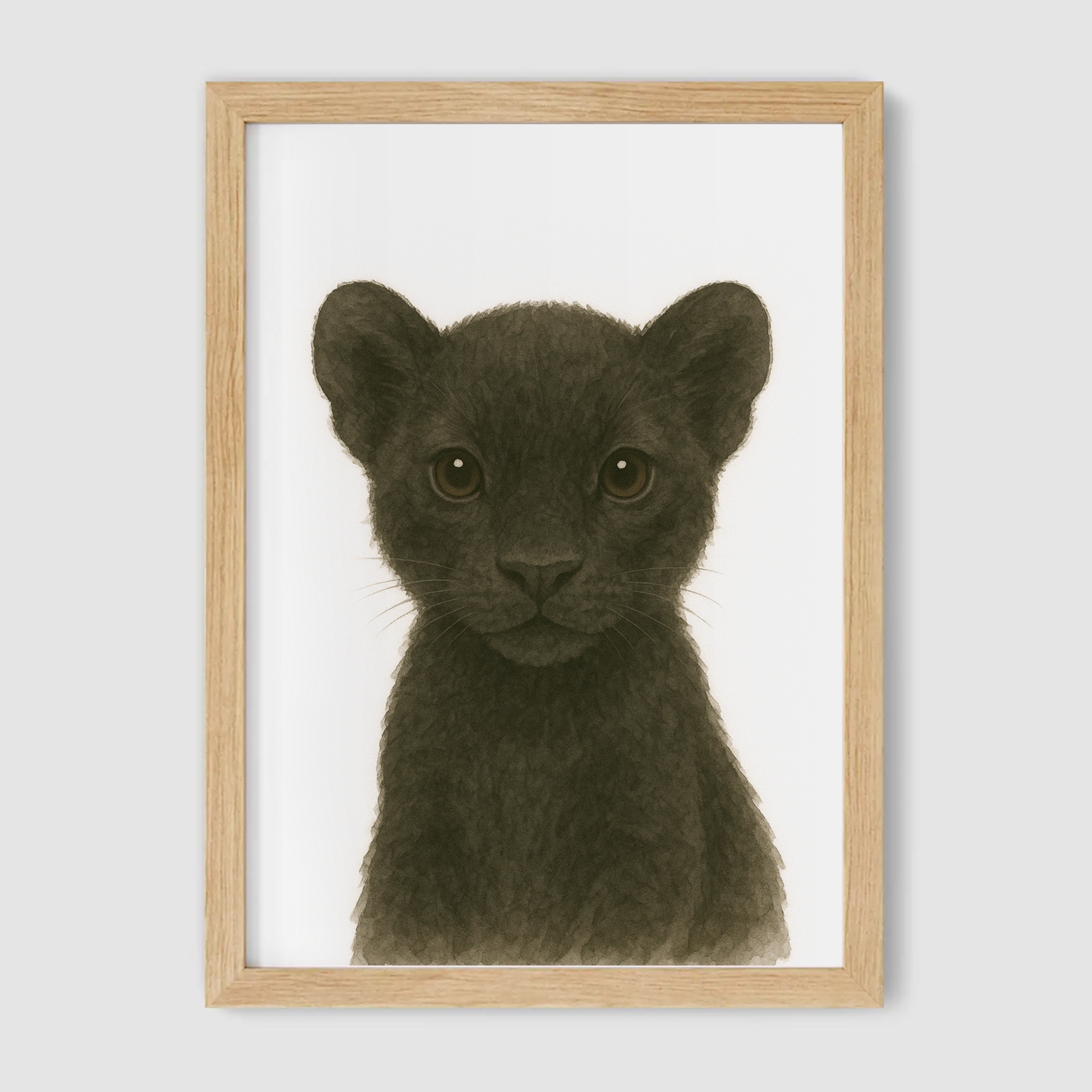 Baby Panther Nursery Print - Safari Animal Collection