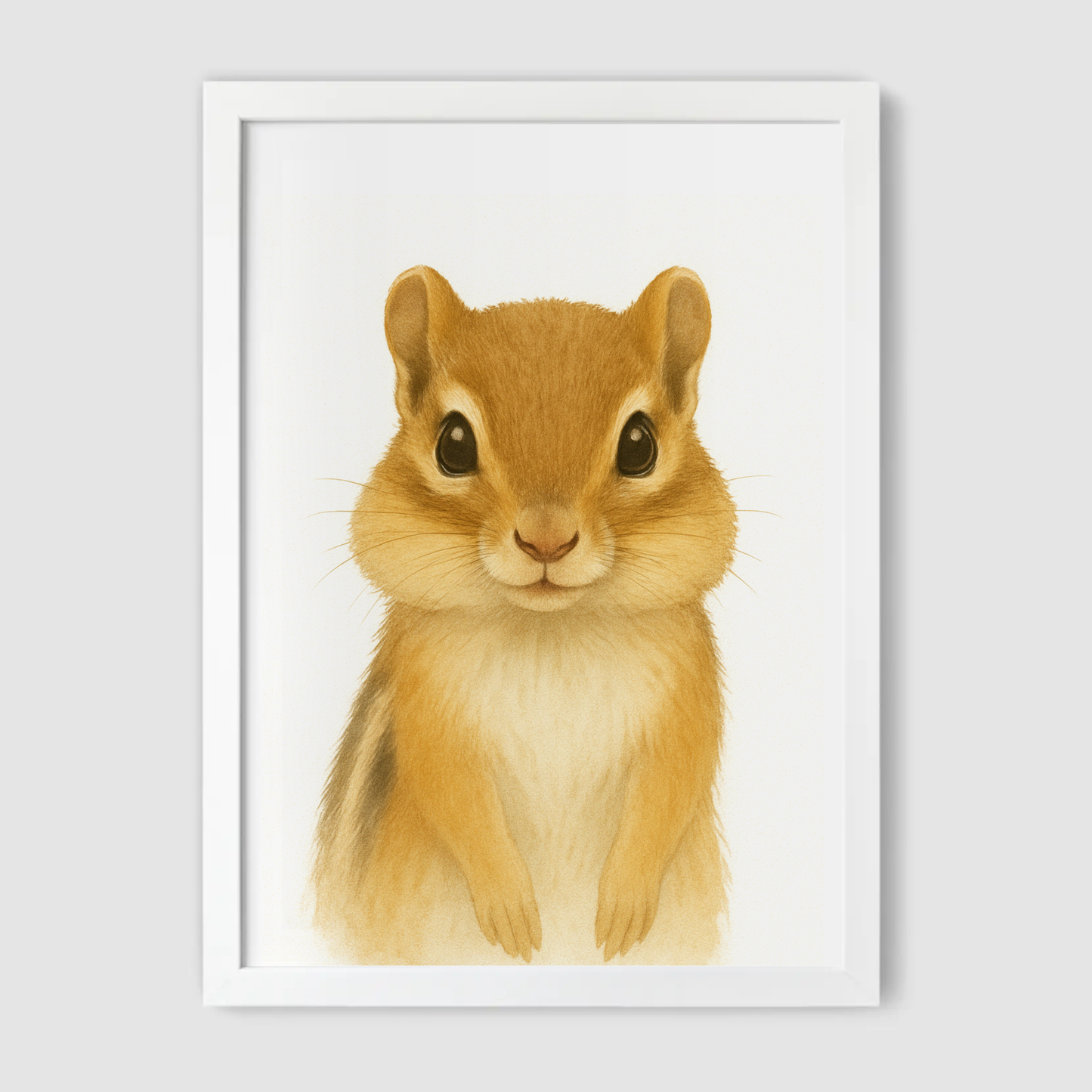 Baby Chipmunk Nursery Print - Woodland Animal Collection
