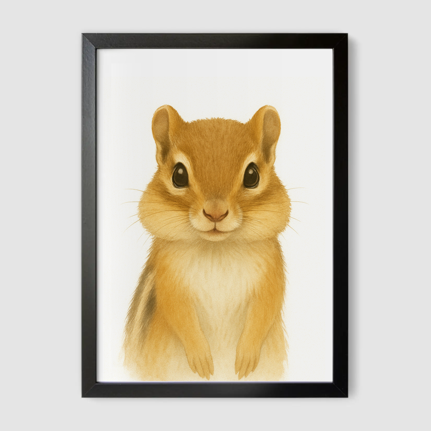 Baby Chipmunk Nursery Print - Woodland Animal Collection