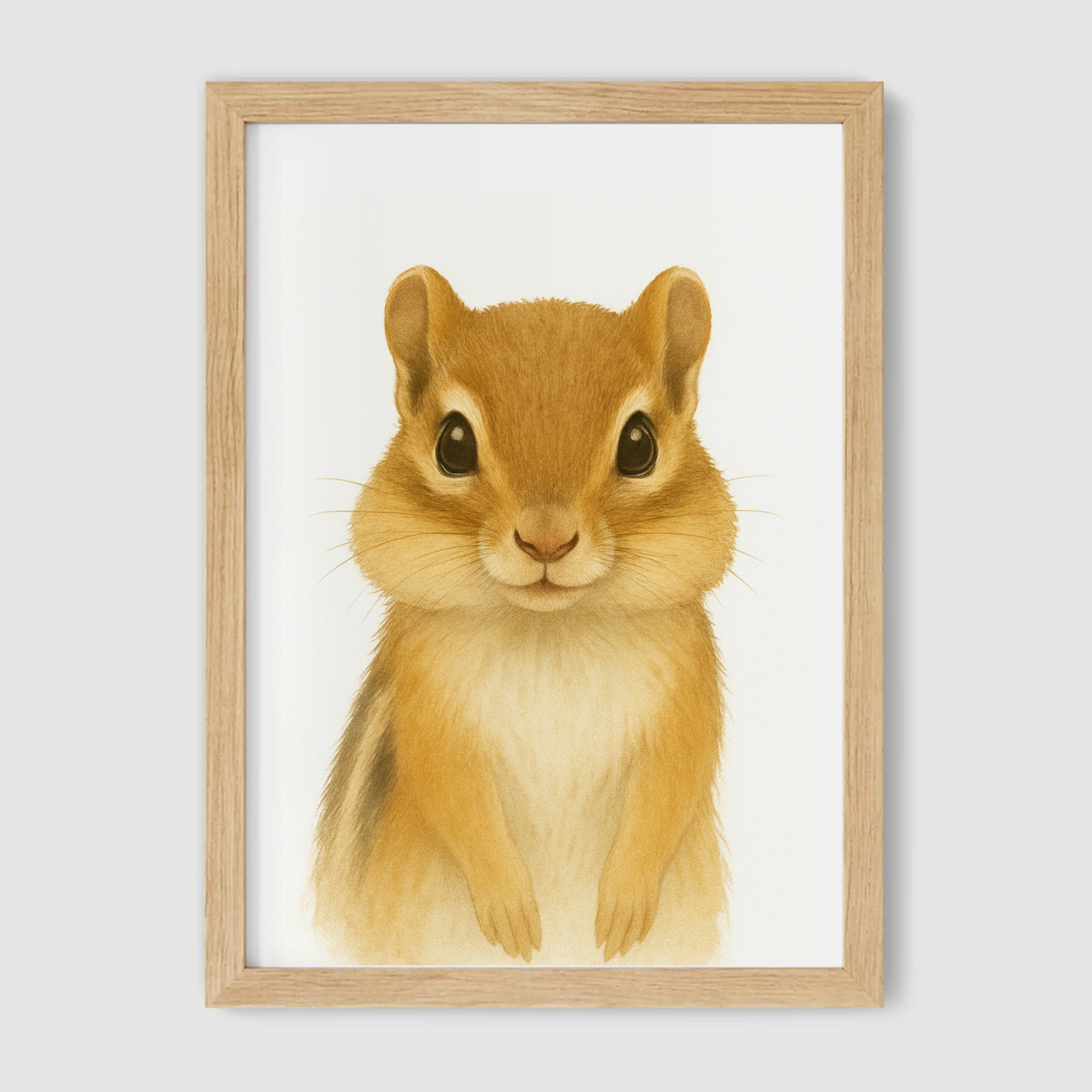 Baby Chipmunk Nursery Print - Woodland Animal Collection