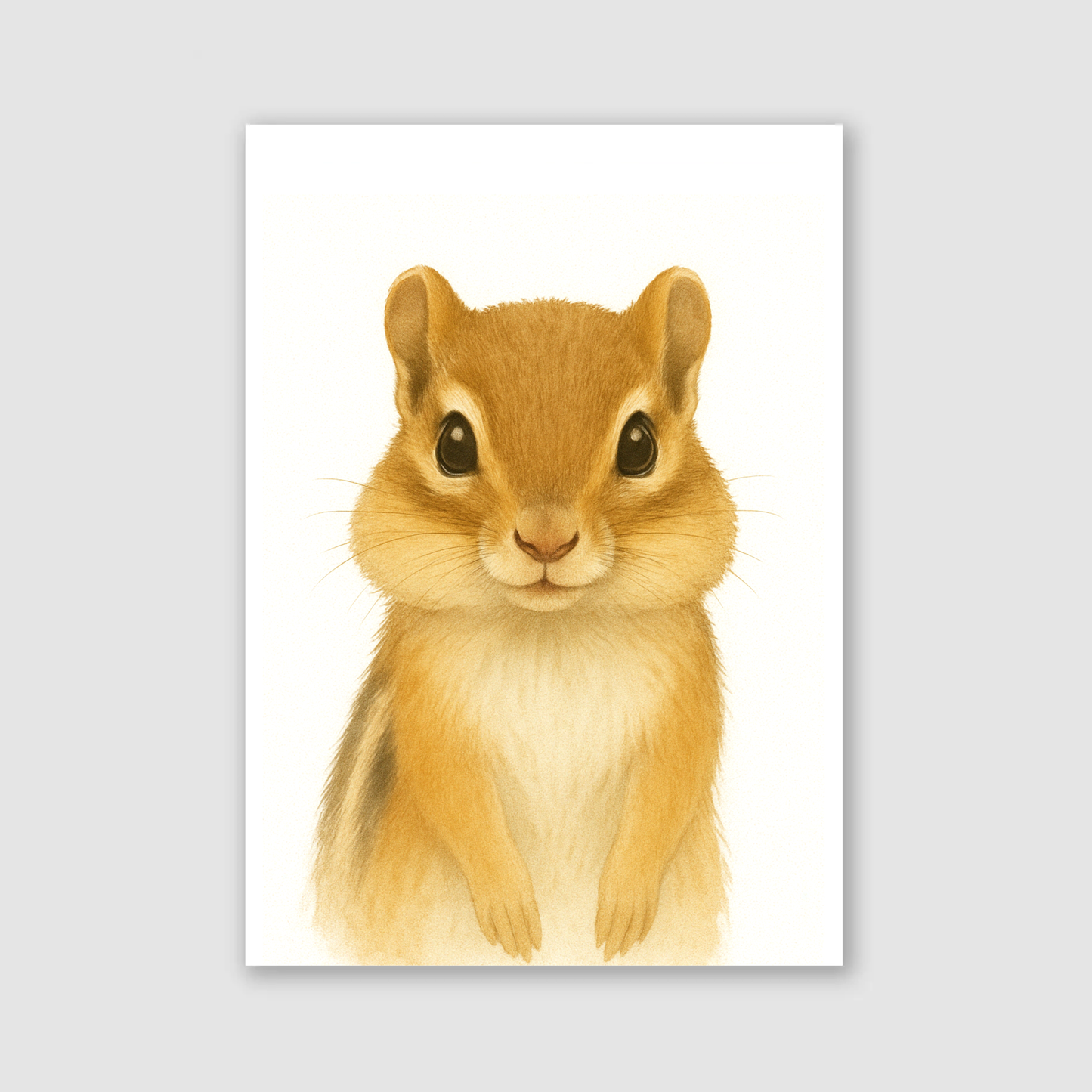 Baby Chipmunk Nursery Print - Woodland Animal Collection