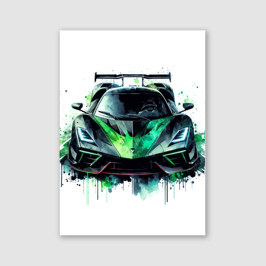 Green & Black Supercar Print - Vehicles Collection