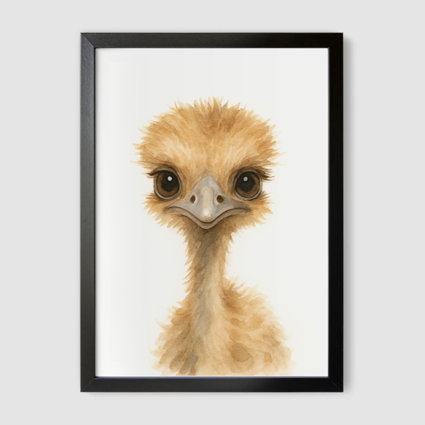 Baby Ostrich Nursery Print - Safari Animal Collection