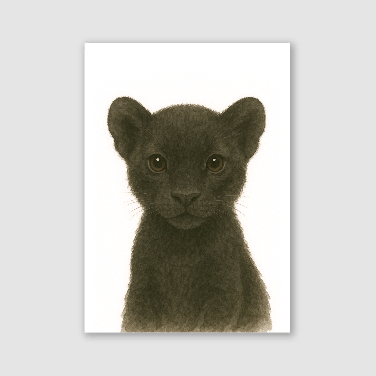 Baby Panther Nursery Print - Safari Animal Collection