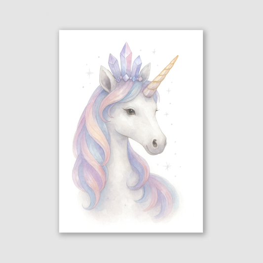 Unicorn Crown Print - Unicorns Collection