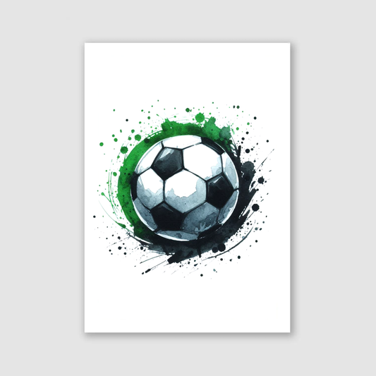 Green & Black Football Print - Football Collection