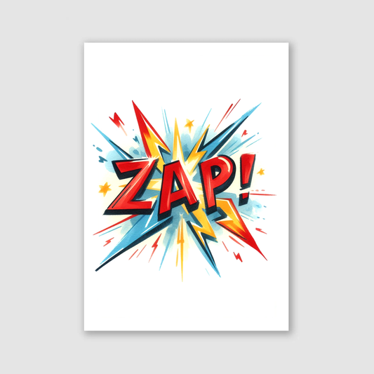 Comic Book Zap Print - Superhero Collection