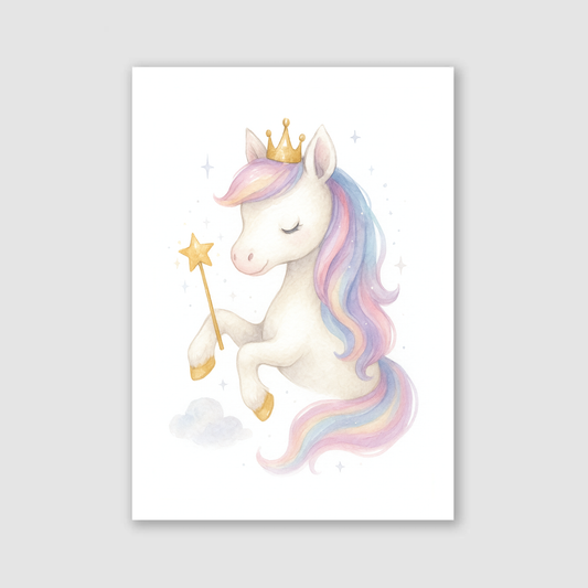 Unicorn Magic Wand Print - Unicorns Collection
