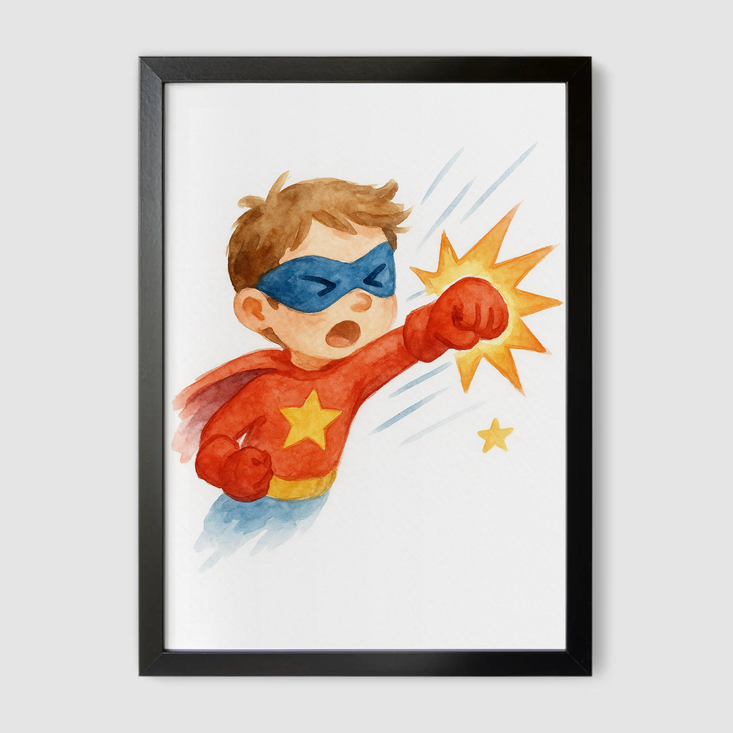 Boy Superhero Strength Print - Superhero Collection