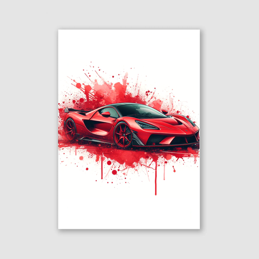 Red Supercar Print - Vehicles Collection