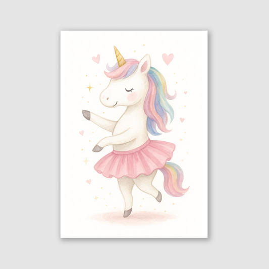 Unicorn Ballerina Print - Unicorns Collection