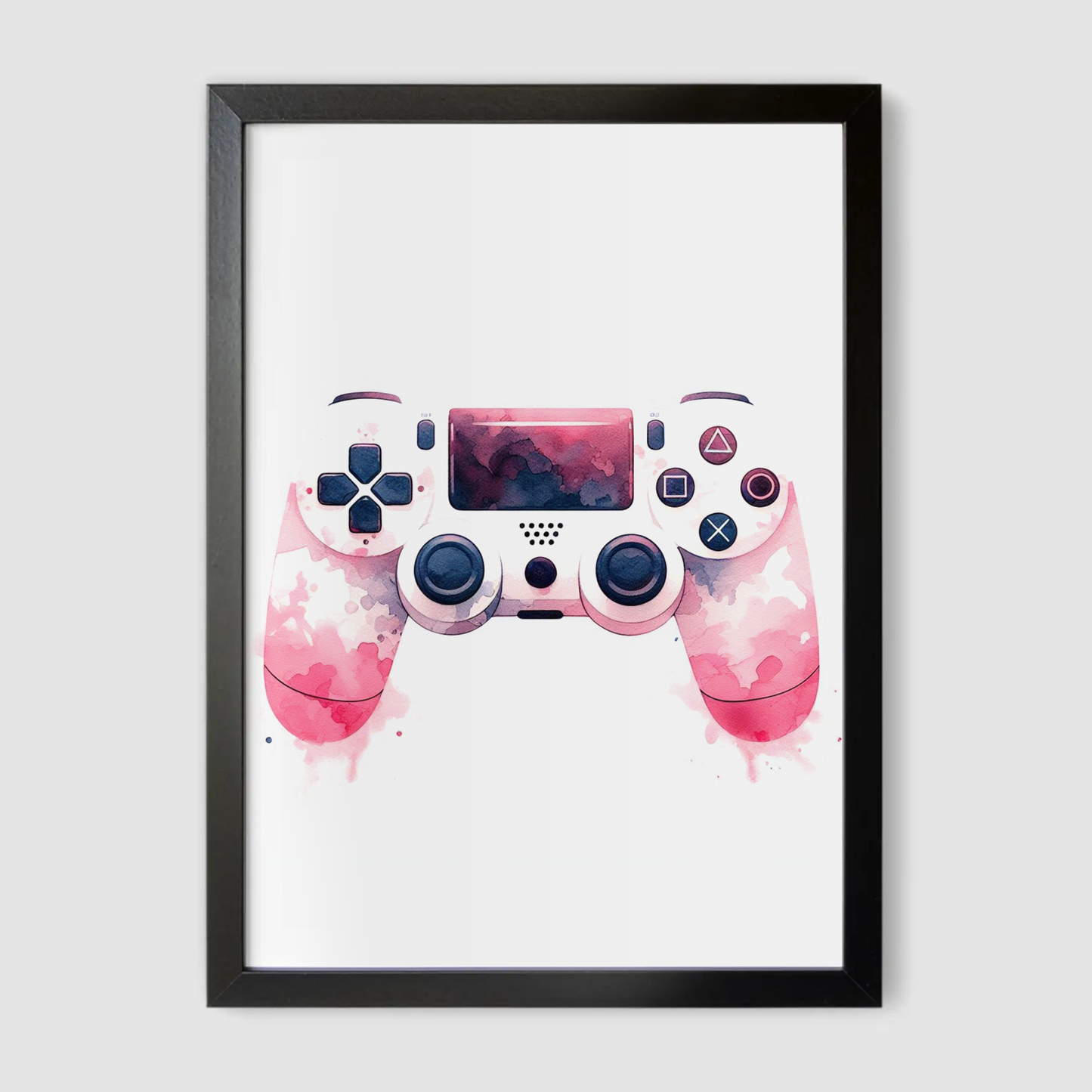 Pink & White Controller Art Print - Gaming Collection