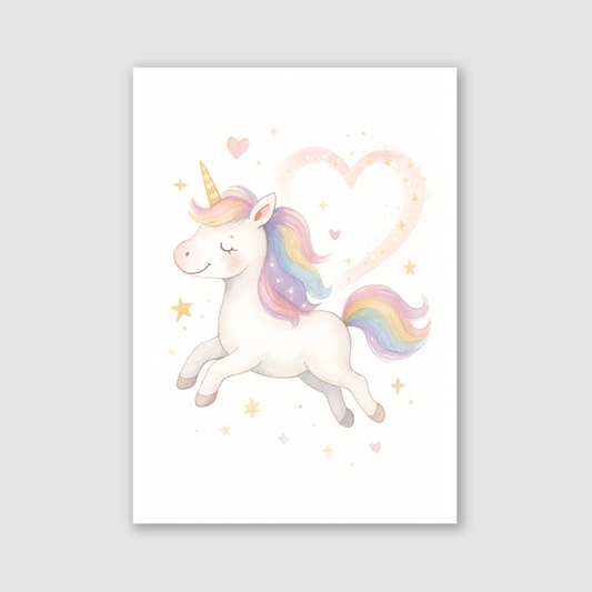 Unicorn Heart Print - Unicorns Collection