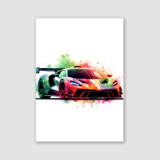 Colourful Supercar Print - Vehicles Collection