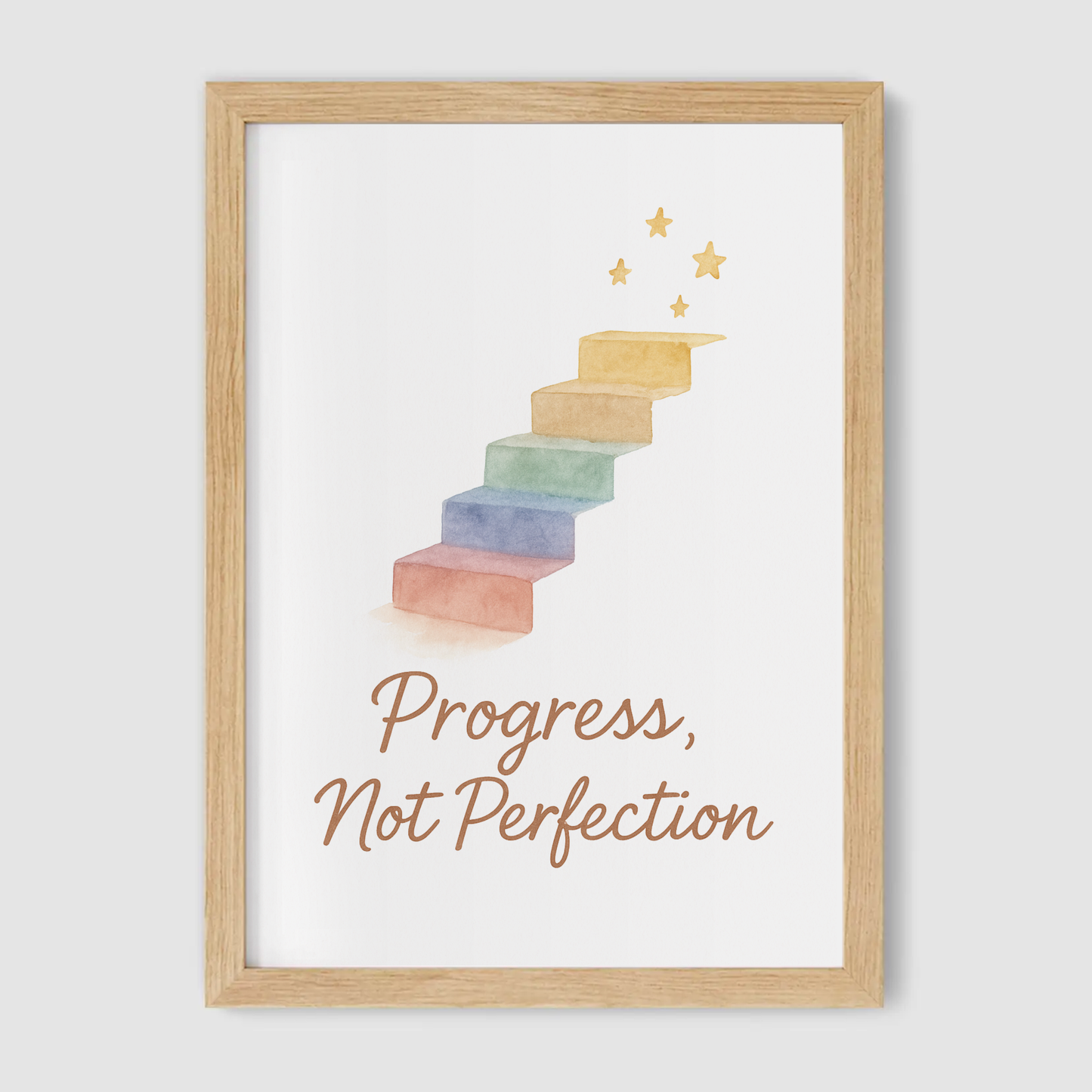 Progress Not Perfection Print - Rainbows & Positivity Collection