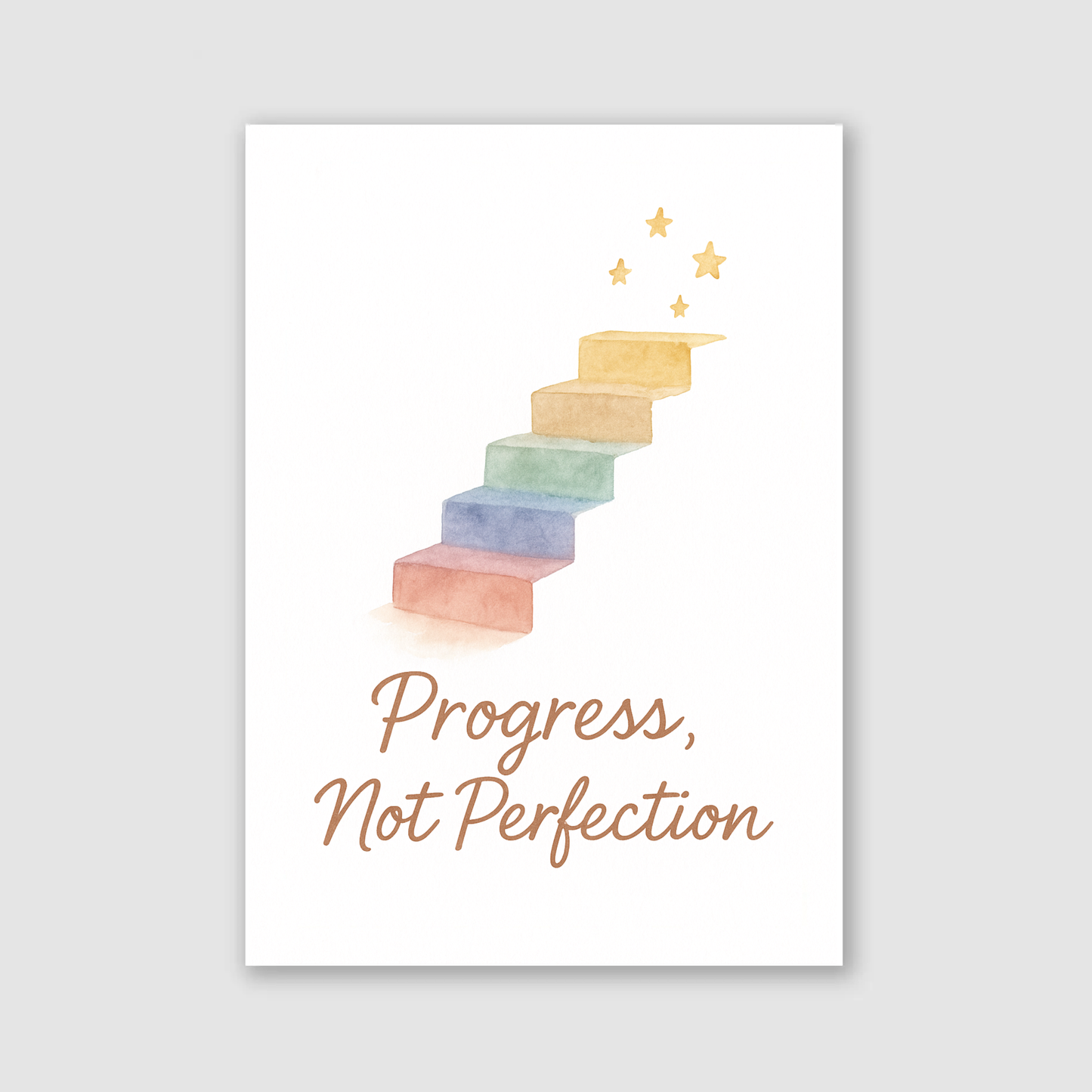 Progress Not Perfection Print - Rainbows & Positivity Collection