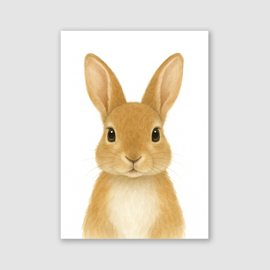 Baby Rabbit Nursery Print - Woodland Animal Collection