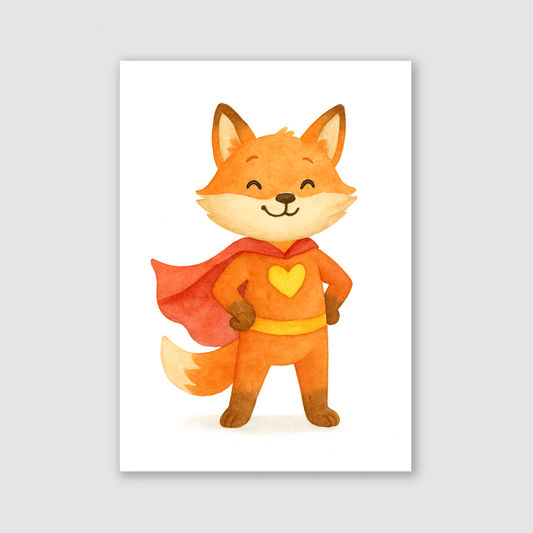 Superhero Fox Print - Superhero Collection