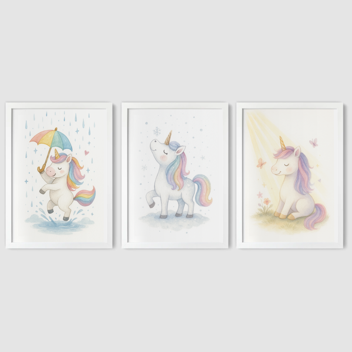 Weather Wonders Unicorn Print Set - Unicorns Collection Set of 3