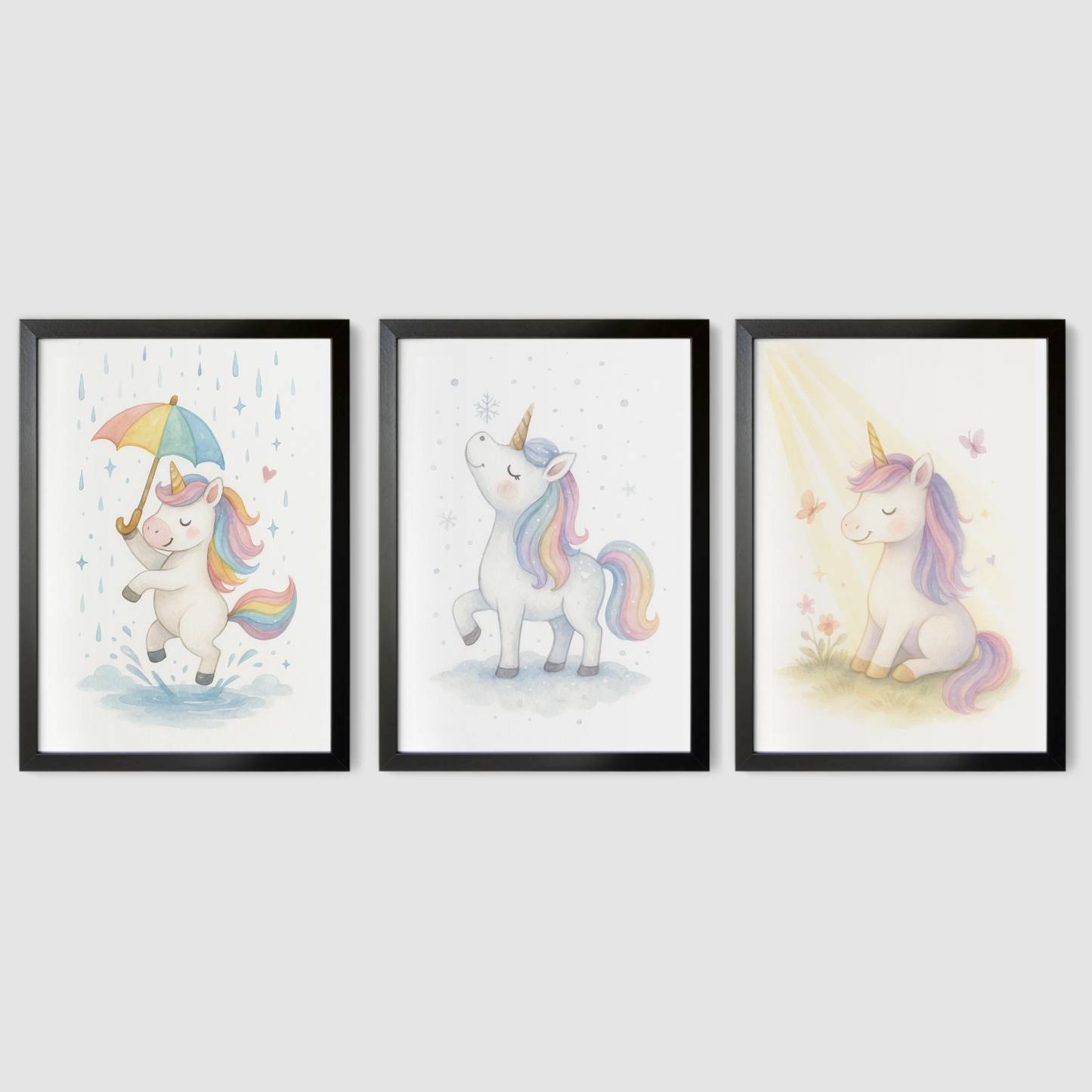 Weather Wonders Unicorn Print Set - Unicorns Collection Set of 3