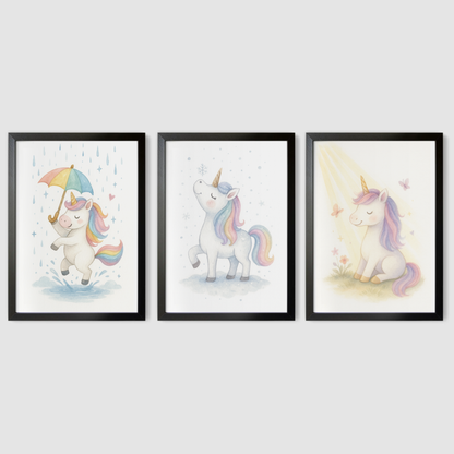 Weather Wonders Unicorn Print Set - Unicorns Collection Set of 3