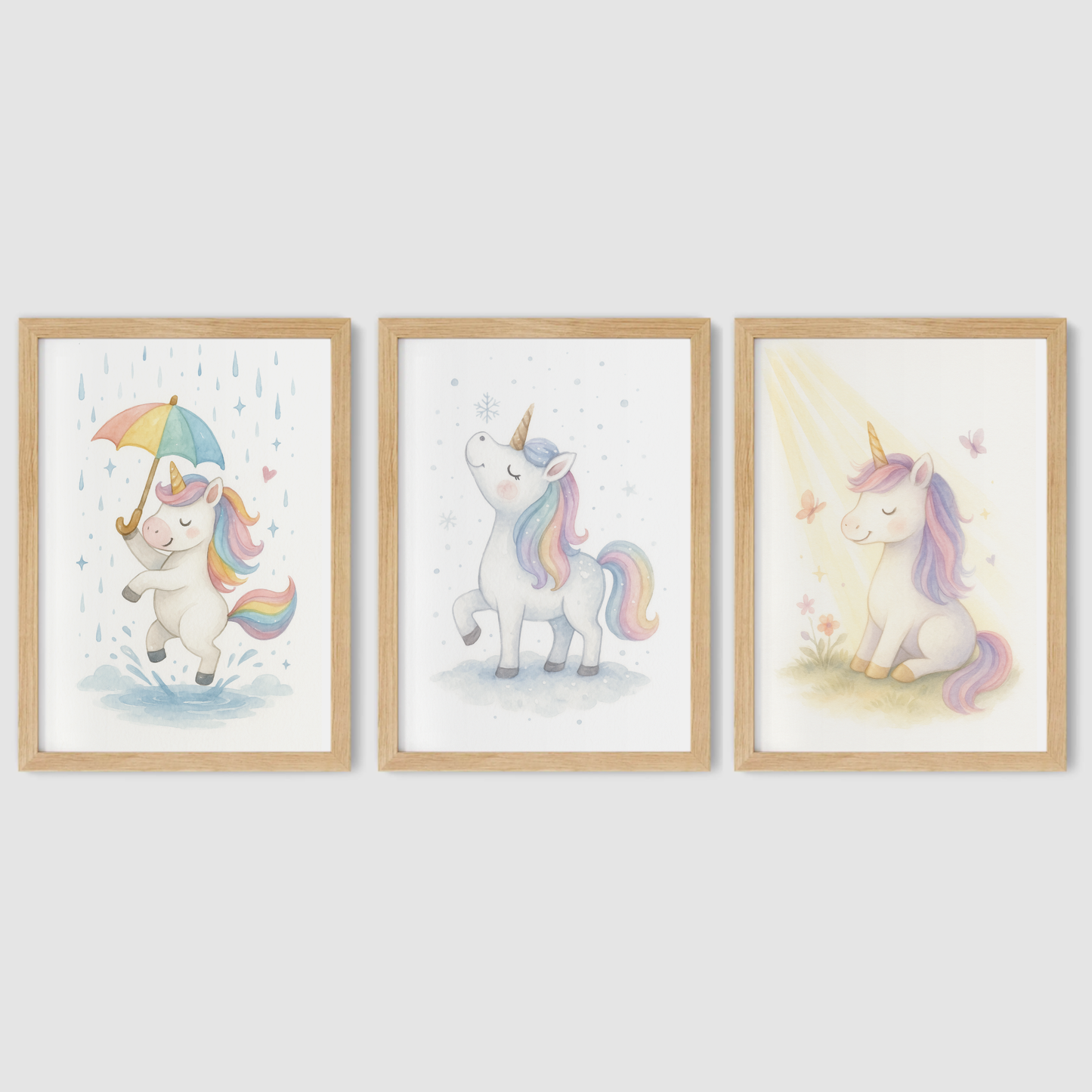 Weather Wonders Unicorn Print Set - Unicorns Collection Set of 3