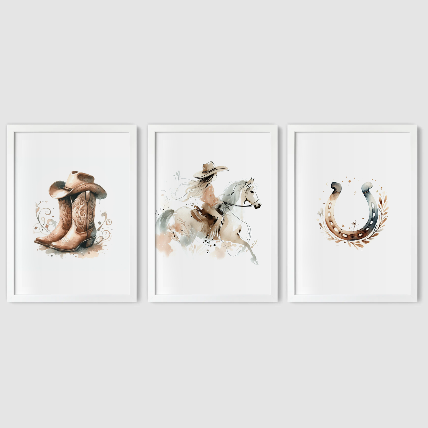 Country & Western Print Set - Horse & Pony Collection Set of 3
